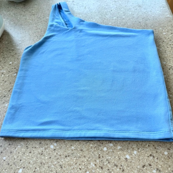 Abercrombie & Fitch Blue One Shoulder Cut-Out Tank Top size XS - Picture 7 of 7